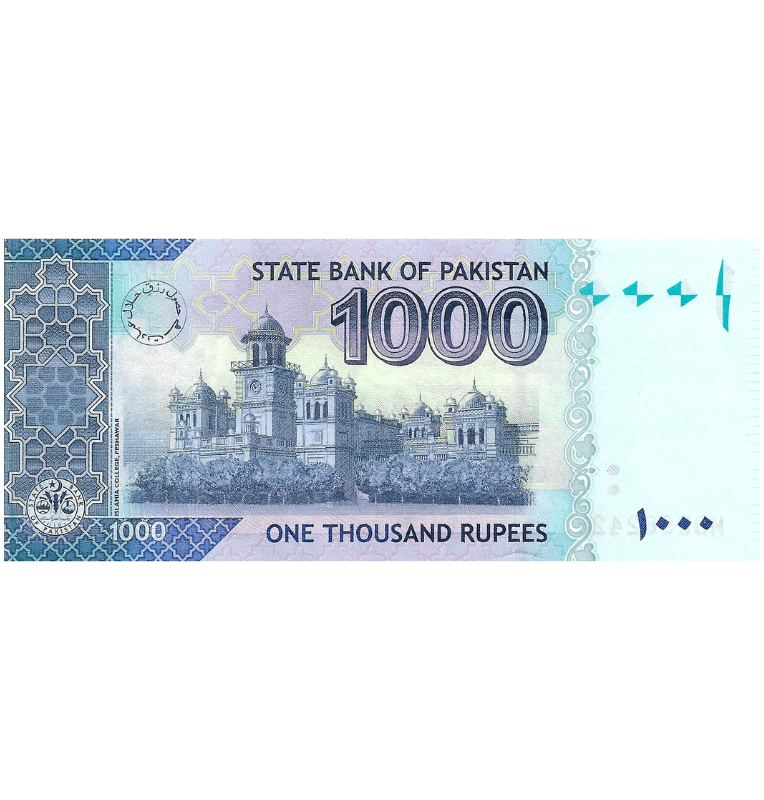 Pakistán 1.000 Rupias 2017 Pick 501